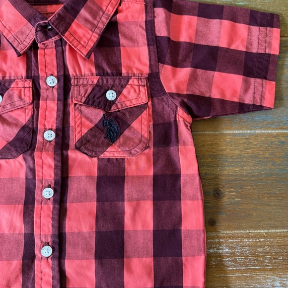 U.S. Polo Assn Toddler Short-Sleeve Button Down Shirt with Embroidered Logo - Picture 8 of 8